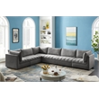 Meridian Furniture Jacob Grey Velvet Modular Sectional