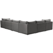 Meridian Furniture Jacob Grey Velvet Modular Sectional