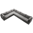 Meridian Furniture Jacob Grey Velvet Modular Sectional