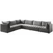 Meridian Furniture Jacob Grey Velvet Modular Sectional