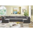 Meridian Furniture Jacob Grey Velvet Modular Sectional