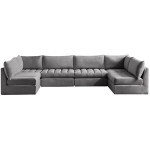 Meridian Furniture Jacob Grey Velvet Modular Sectional