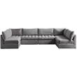 Meridian Furniture Jacob Grey Velvet Modular Sectional