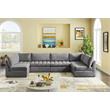 Meridian Furniture Jacob Grey Velvet Modular Sectional