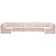 Meridian Furniture Jacob Pink Velvet Modular Sectional