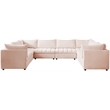Meridian Furniture Jacob Pink Velvet Modular Sectional