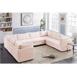 Meridian Furniture Jacob Pink Velvet Modular Sectional