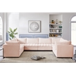 Meridian Furniture Jacob Pink Velvet Modular Sectional