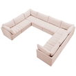 Meridian Furniture Jacob Pink Velvet Modular Sectional