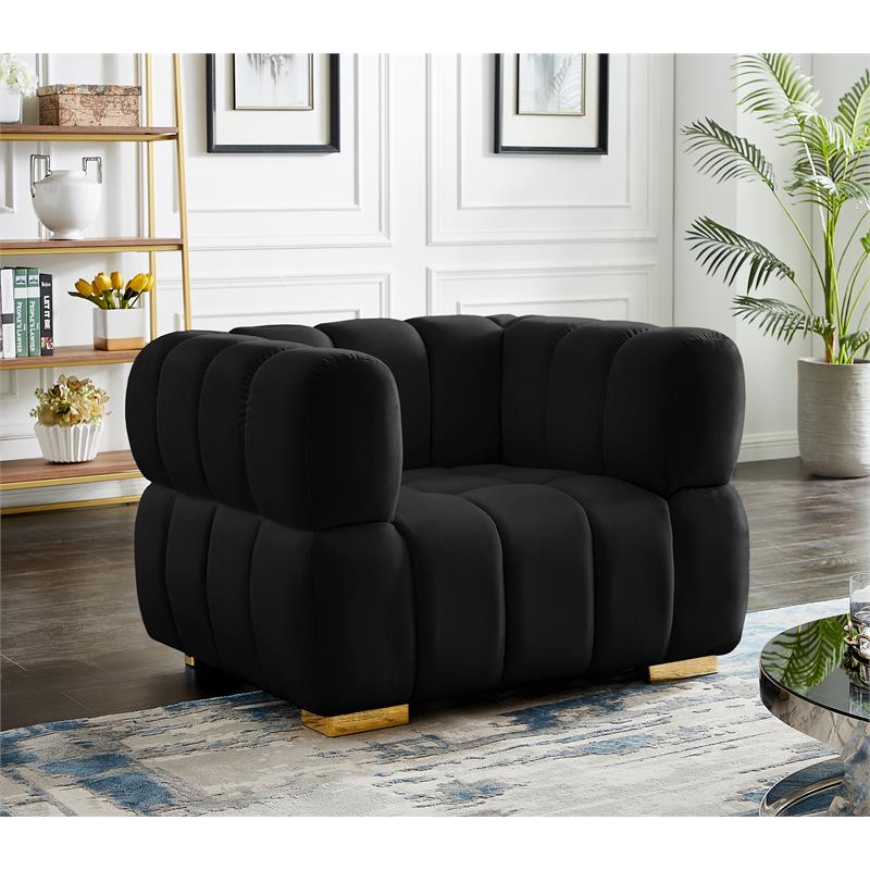 Meridian Furniture Gwen Black Velvet Chair