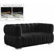 Meridian Furniture Gwen Black Velvet Loveseat
