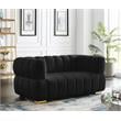 Meridian Furniture Gwen Black Velvet Loveseat