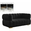Meridian Furniture Gwen Black Velvet Loveseat