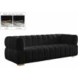 Meridian Furniture Gwen Black Velvet Sofa