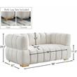 Meridian Furniture Gwen Cream Velvet Loveseat