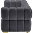 Meridian Furniture Gwen Grey Velvet Loveseat