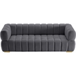Meridian Furniture Gwen Grey Velvet Sofa