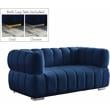 Meridian Furniture Gwen Navy Velvet Loveseat