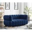 Meridian Furniture Gwen Navy Velvet Loveseat