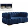 Meridian Furniture Gwen Navy Velvet Loveseat