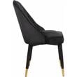 Meridian Furniture Belle Black Velvet Dining Chair (Set of 2)