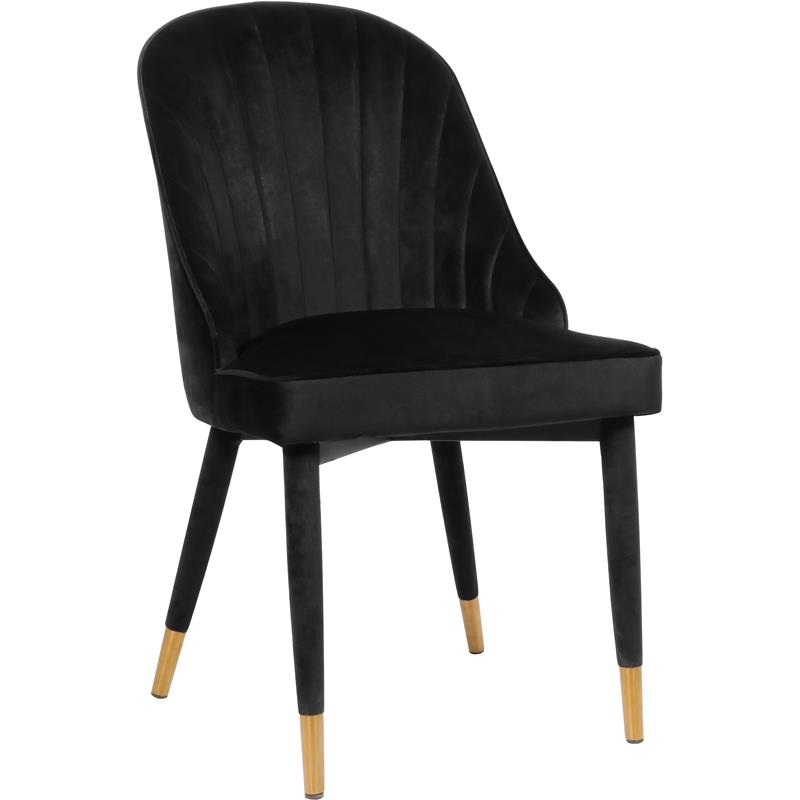 Meridian Furniture Belle Black Velvet Dining Chair (Set of 2)