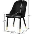 Meridian Furniture Belle Black Velvet Dining Chair (Set of 2)