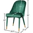 Meridian Furniture Belle Green Velvet Dining Chair (Set of 2)