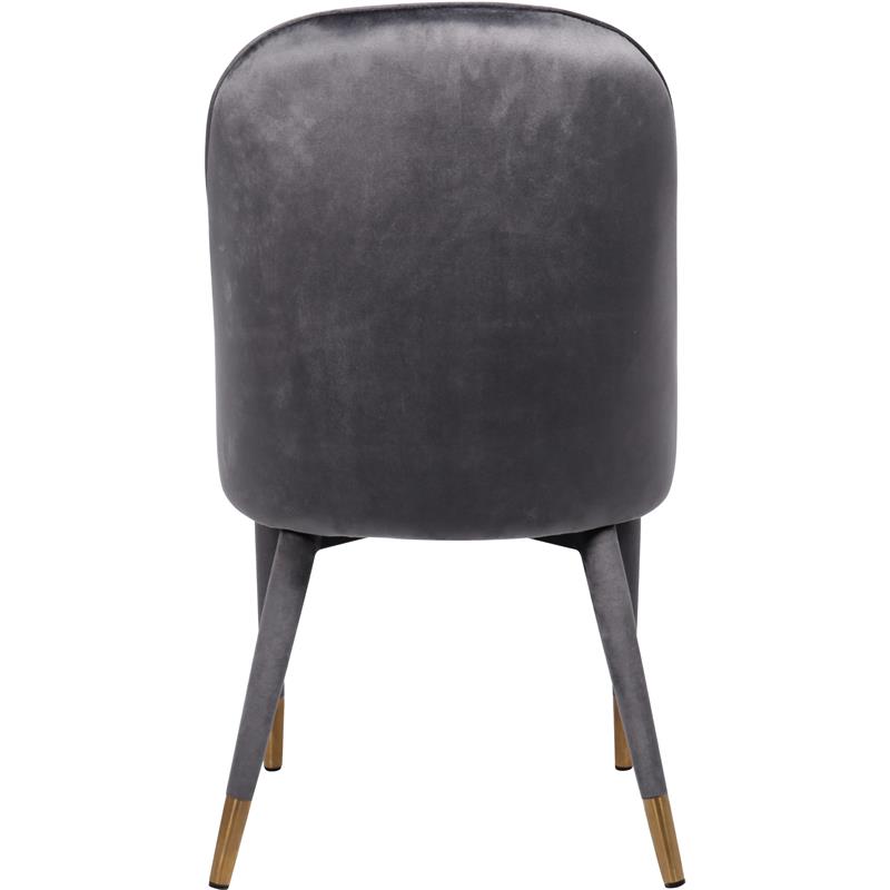 Meridian Furniture Belle Grey Velvet Dining Chair (Set of 2)