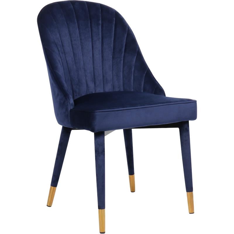 Meridian Furniture Belle Navy Velvet Dining Chair (Set of 2)
