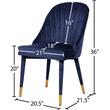 Meridian Furniture Belle Navy Velvet Dining Chair (Set of 2)