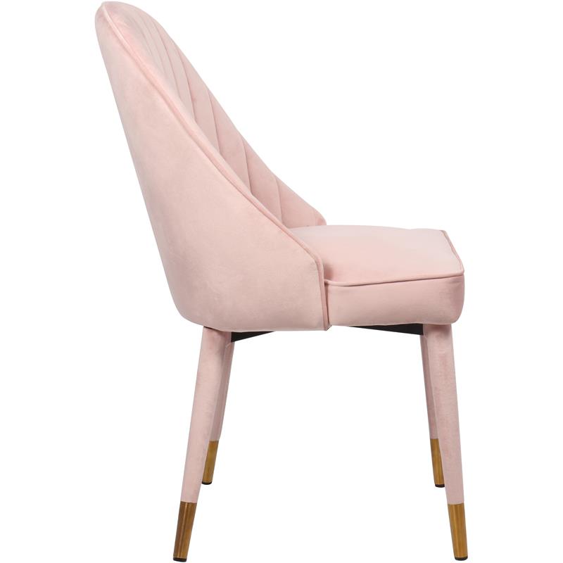 Meridian Furniture Belle Pink Velvet Dining Chair (Set of 2)
