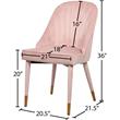 Meridian Furniture Belle Pink Velvet Dining Chair (Set of 2)