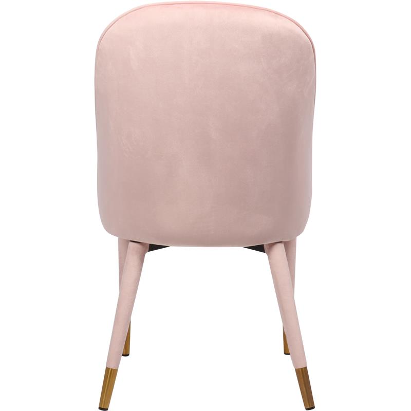 Meridian Furniture Belle Pink Velvet Dining Chair (Set of 2)