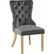 Meridian Furniture Carmen Grey Velvet Dining Chairs (Set of 2)
