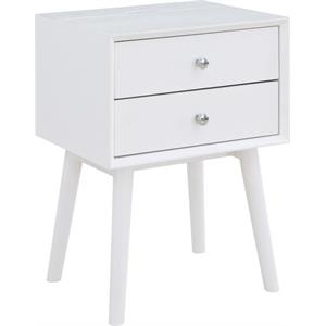meridian furniture teddy white night stand