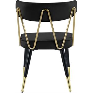 Meridian Furniture Rheingold Black Velvet Dining Chair (Set of 2)