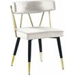 Meridian Furniture Rheingold Cream Velvet Dining Chair (Set of 2)