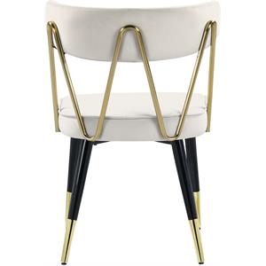 Meridian Furniture Rheingold Cream Velvet Dining Chair (Set of 2)