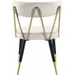 Meridian Furniture Rheingold Cream Velvet Dining Chair (Set of 2)