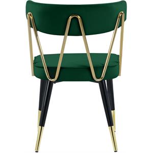 Meridian Furniture Rheingold Green Velvet Dining Chair (Set of 2)