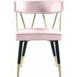 Meridian Furniture Rheingold Pink Velvet Dining Chair (Set of 2)