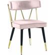 Meridian Furniture Rheingold Pink Velvet Dining Chair (Set of 2)