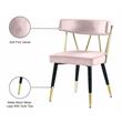 Meridian Furniture Rheingold Pink Velvet Dining Chair (Set of 2)