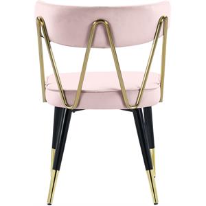 Meridian Furniture Rheingold Pink Velvet Dining Chair (Set of 2)