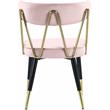 Meridian Furniture Rheingold Pink Velvet Dining Chair (Set of 2)