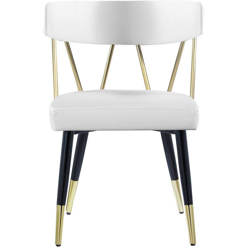 Meridian Furniture Rheingold White Vegan Leather Dining Chair (Set of 2)