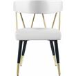 Meridian Furniture Rheingold White Vegan Leather Dining Chair (Set of 2)