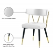 Meridian Furniture Rheingold White Vegan Leather Dining Chair (Set of 2)
