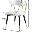 Meridian Furniture Rheingold White Vegan Leather Dining Chair (Set of 2)